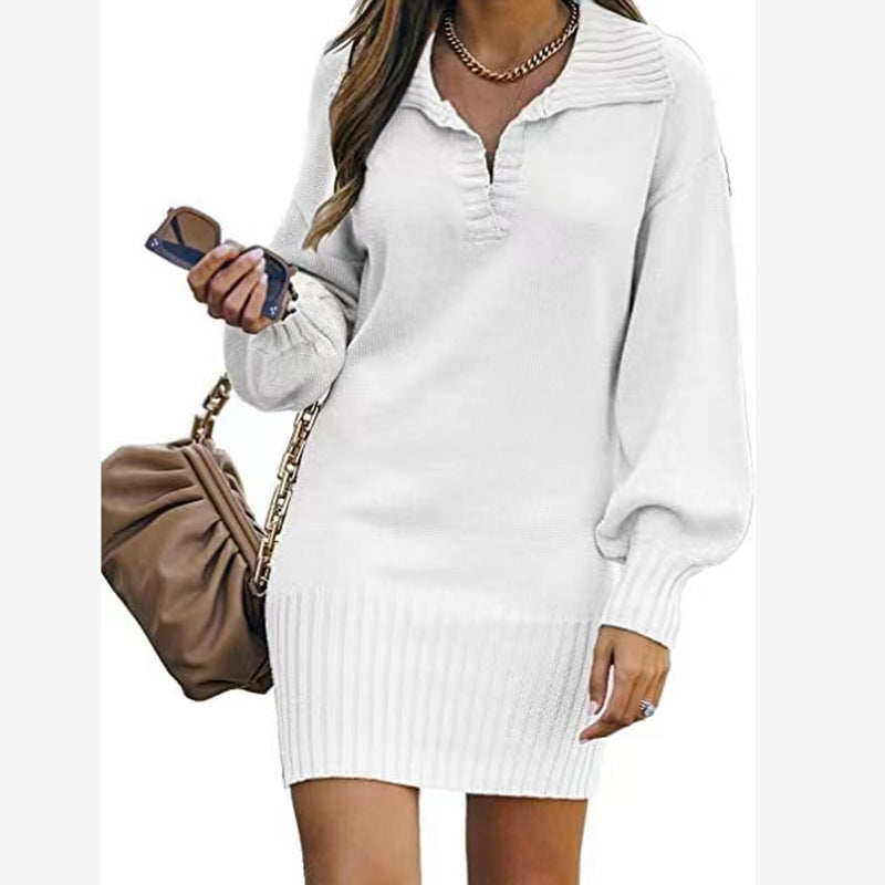 lantern sleeve loose sweater for women, view 9 - MRSLM
