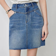 High-waist denim mini skirt - MRSLM