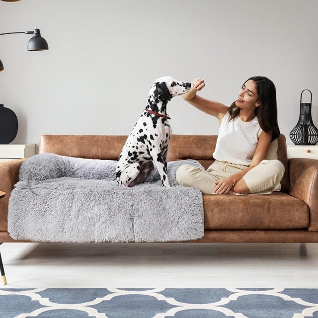 cozy fluffy large dog bed, view 4 - MRSLM