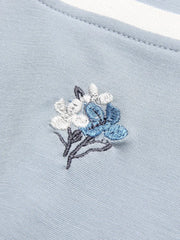 women's embroidered slim long sleeve t-shirt, view 5 - MRSLM