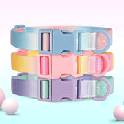 colorful print nylon dog collar, view 6 - MRSLM