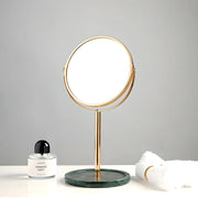 natural marble 360 rotating makeup vanity mirror, view 4 - MRSLM