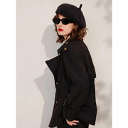 elegant double breasted women's trench coat, view 7 - MRSLM