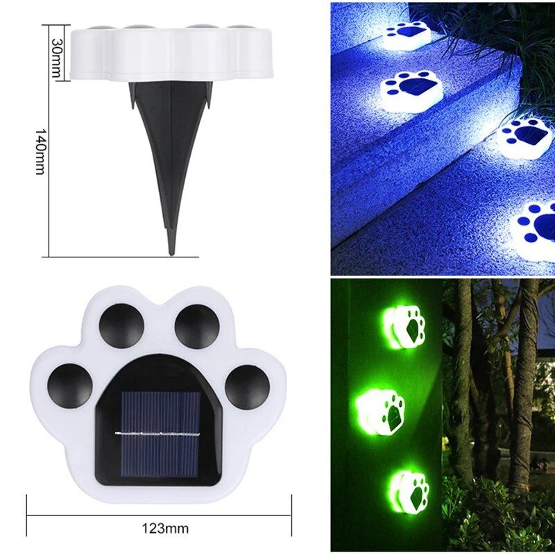 Solar Bear Paw LED Ground Lights