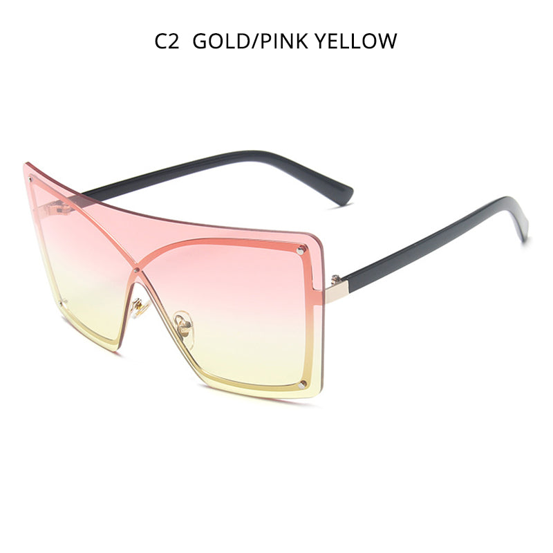 oversized flat top sunglasses, view 8 - MRSLM