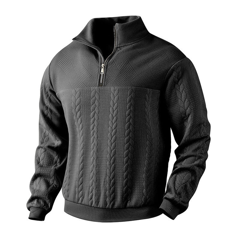 men's jacquard sweater, view 8 - MRSLM