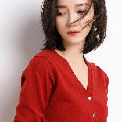 v-neck cardigan, view 6 - MRSLM