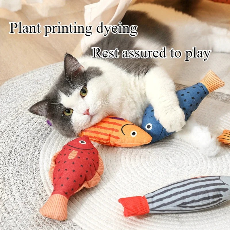 Plush catnip fish toy for cats, view 13 - MRSLM