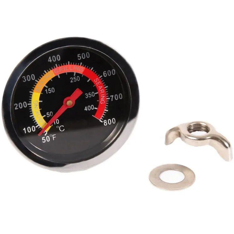 stainless steel BBQ grill thermometer, view 4 - MRSLM
