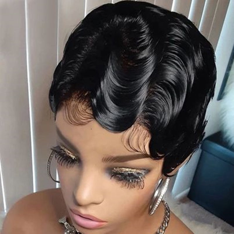 human hair pixie cut bob wig, view 10 - MRSLM