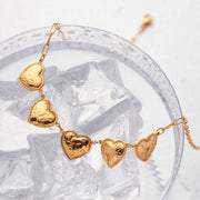 gold-plated heart pendant necklace, view 5 - MRSLM