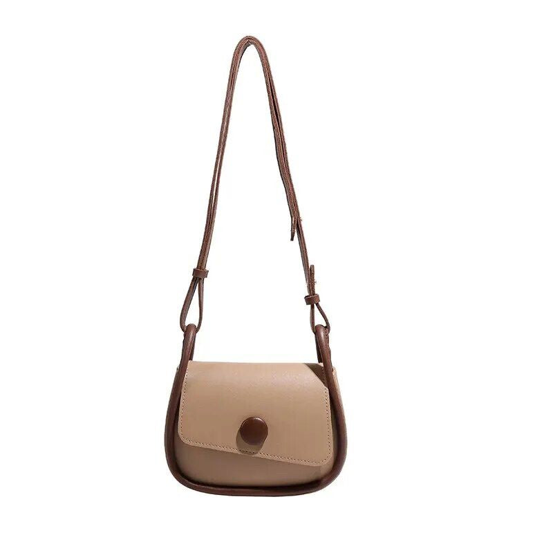 elegant square PU leather crossbody bag, view 4 - MRSLM