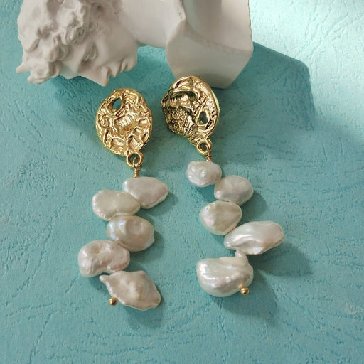 baroque pearl earrings - MRSLM