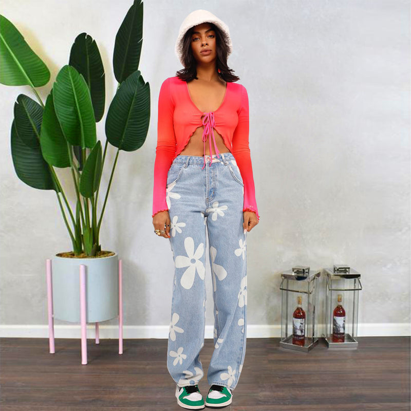 printed straight jeans - MRSLM