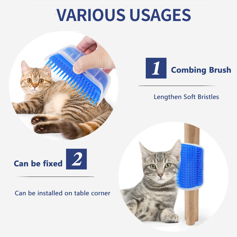 cat self-grooming wall brush, view 5 - MRSLM