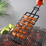 stainless steel BBQ hot dog grill basket, view 4 - MRSLM