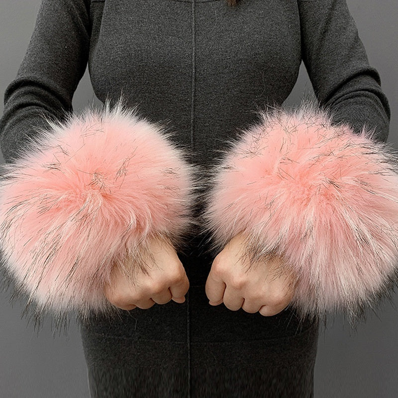 Imitation rabbit hair wrist covers, view 11 - MRSLM