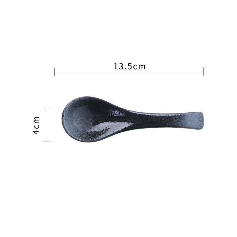 japanese ceramic soup spoon, view 4 - MRSLM