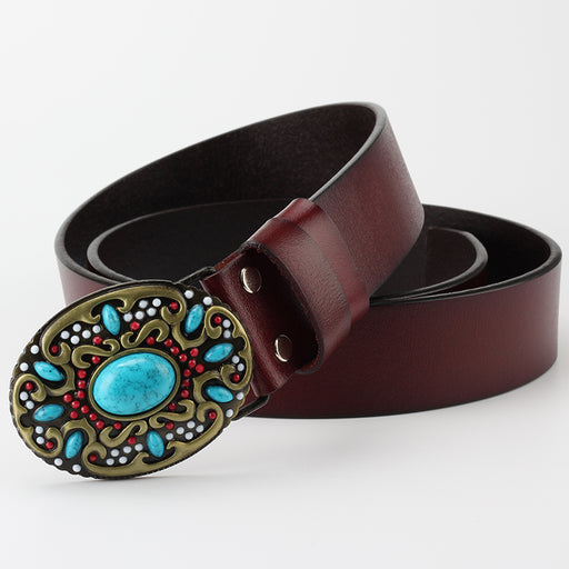 beaded leather belt - MRSLM