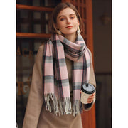 winter preppy plaid scarf, view 12 - MRSLM