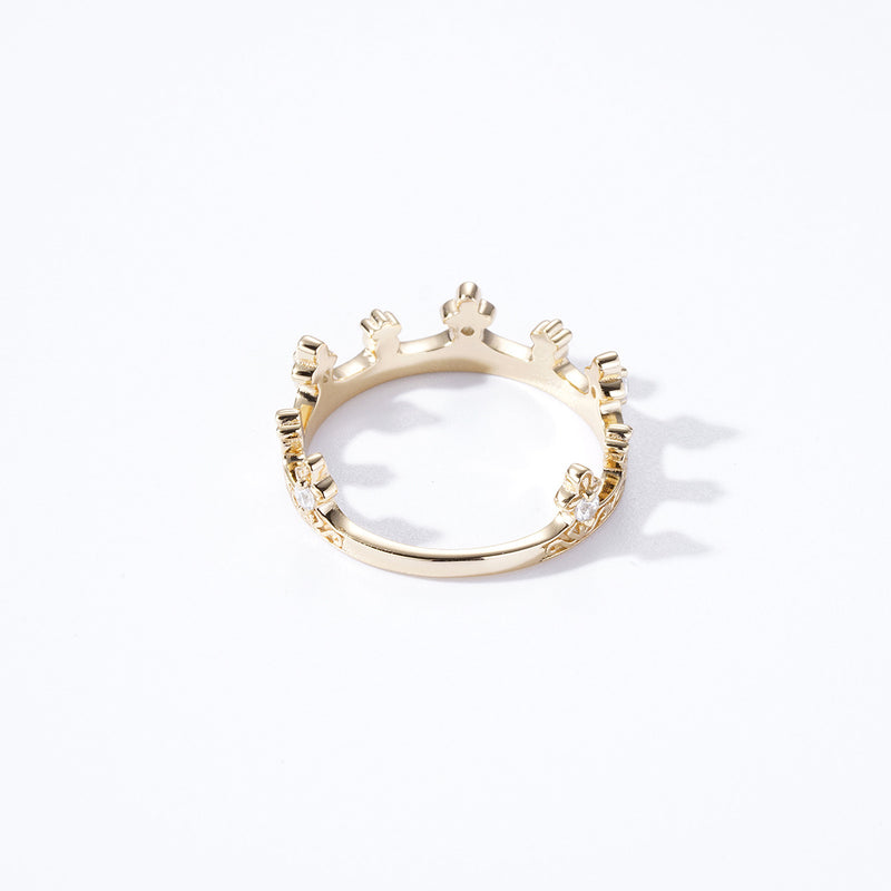 S925 silver princess crown ring, view 2 - MRSLM