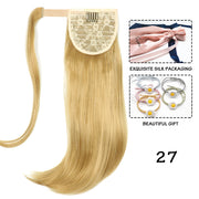 synthetic straight wraparound ponytail, view 7 - MRSLM