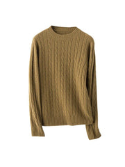Women's wool crew neck pullover, view 4 - MRSLM