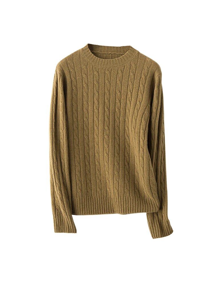 Women's wool crew neck pullover, view 4 - MRSLM