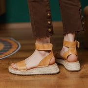summer chic leather sandals - MRSLM