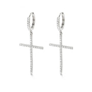 cross dangle earrings, view 2 - MRSLM