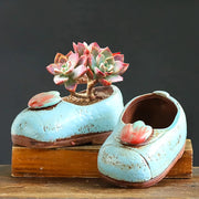 ceramic boot vase for succulents, view 8 - MRSLM