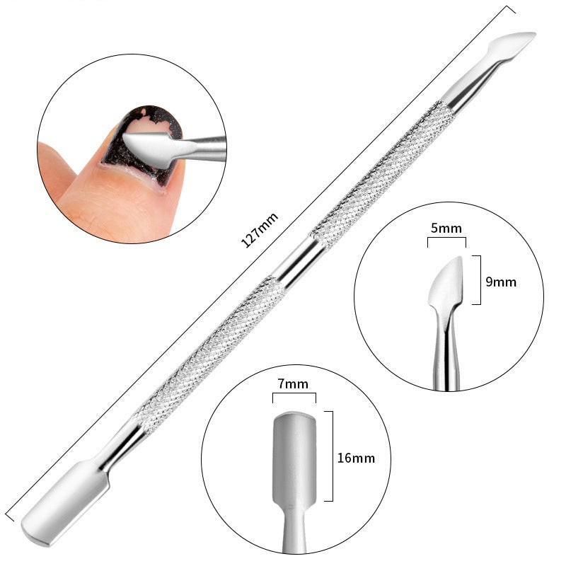 stainless steel cuticle pusher, view 5 - MRSLM