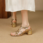 gladiator square toe heel sandals, view 28 - MRSLM