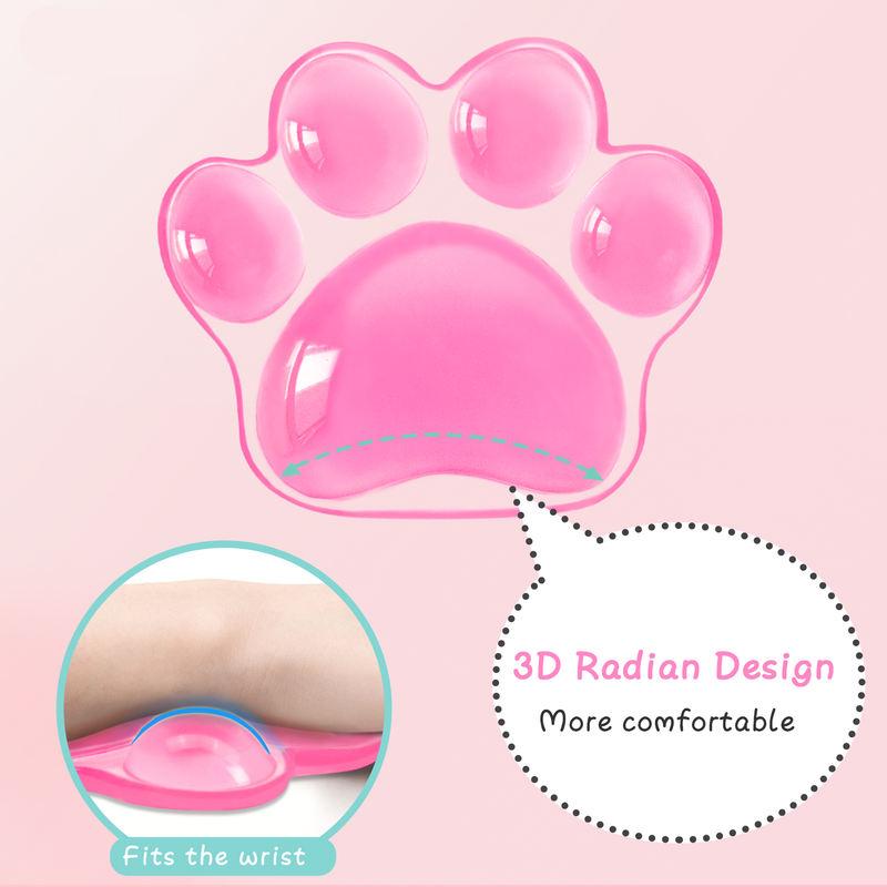 cat paw mouse wrist rest, view 3 - MRSLM
