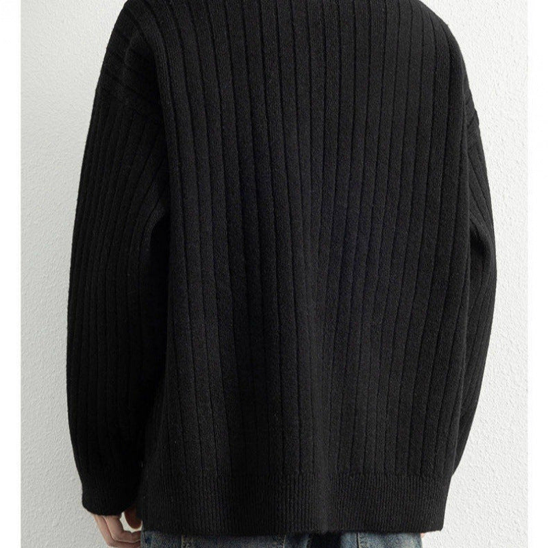 Men's half-zip textured knit sweater, view 2 - MRSLM