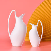 White ceramic countertop vase, view 2 - MRSLM