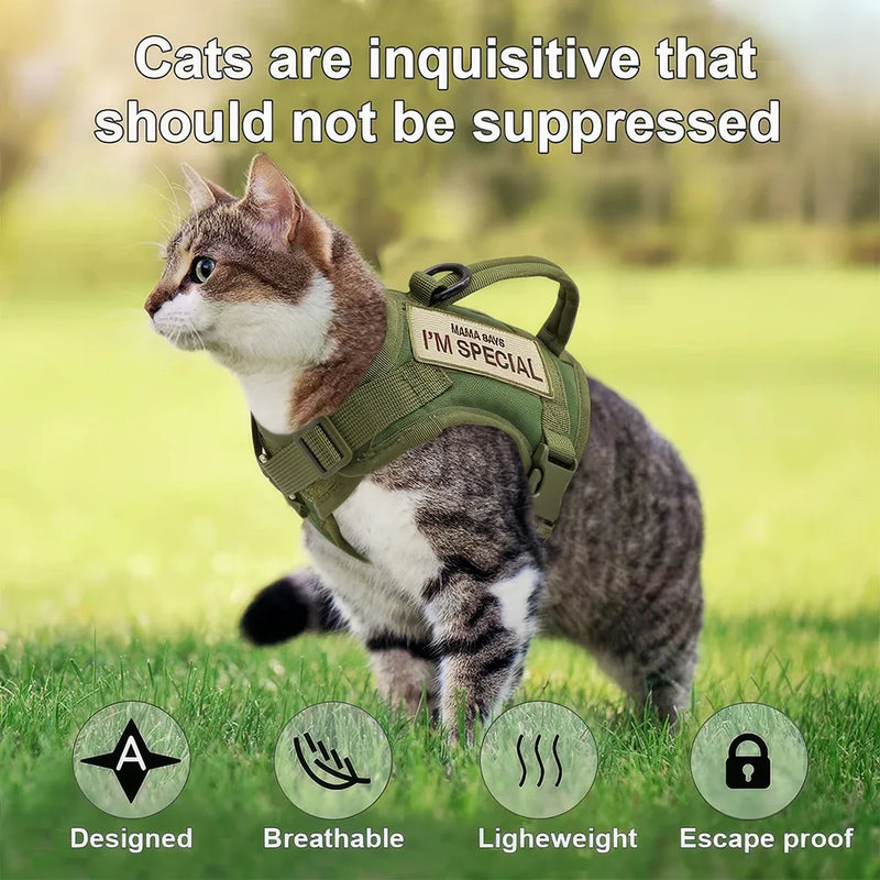 nylon cat harness vest, view 6 - MRSLM