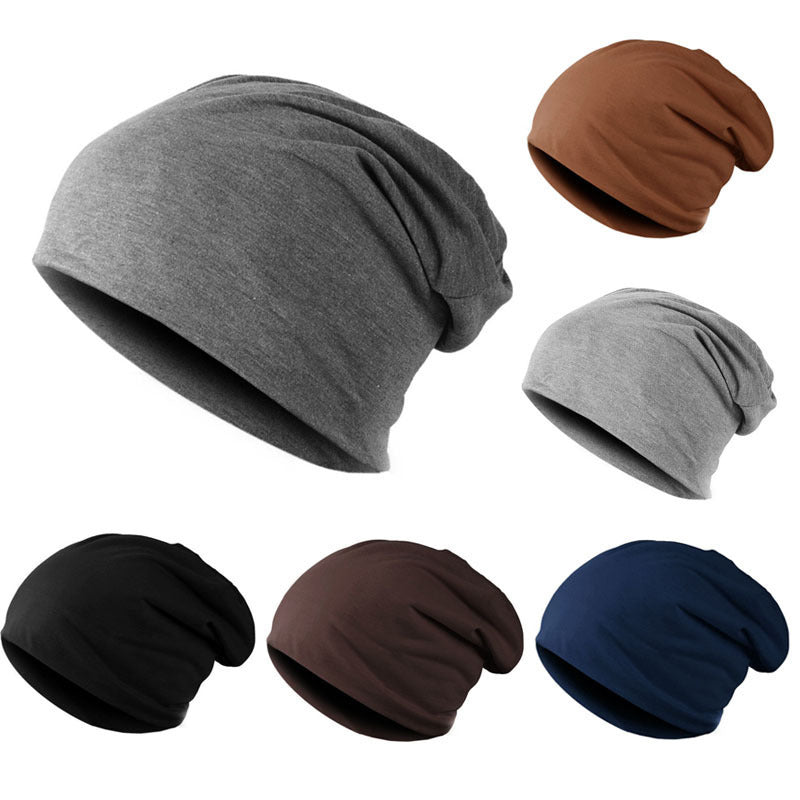Men's solid color cotton beanie, view 5 - MRSLM