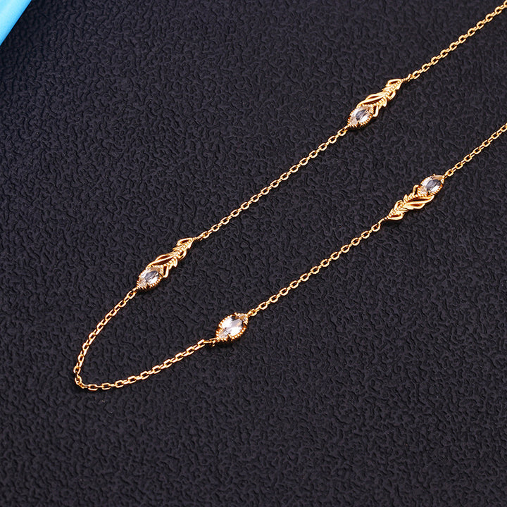 Horse Eye White Topa Collar Necklace