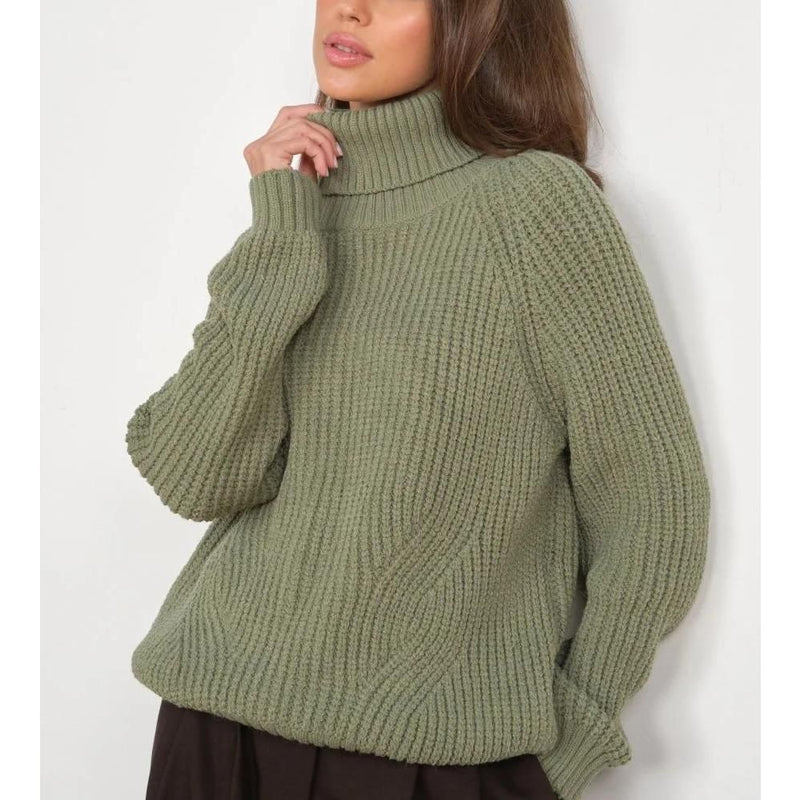 warm turtleneck sweater for women, view 13 - MRSLM
