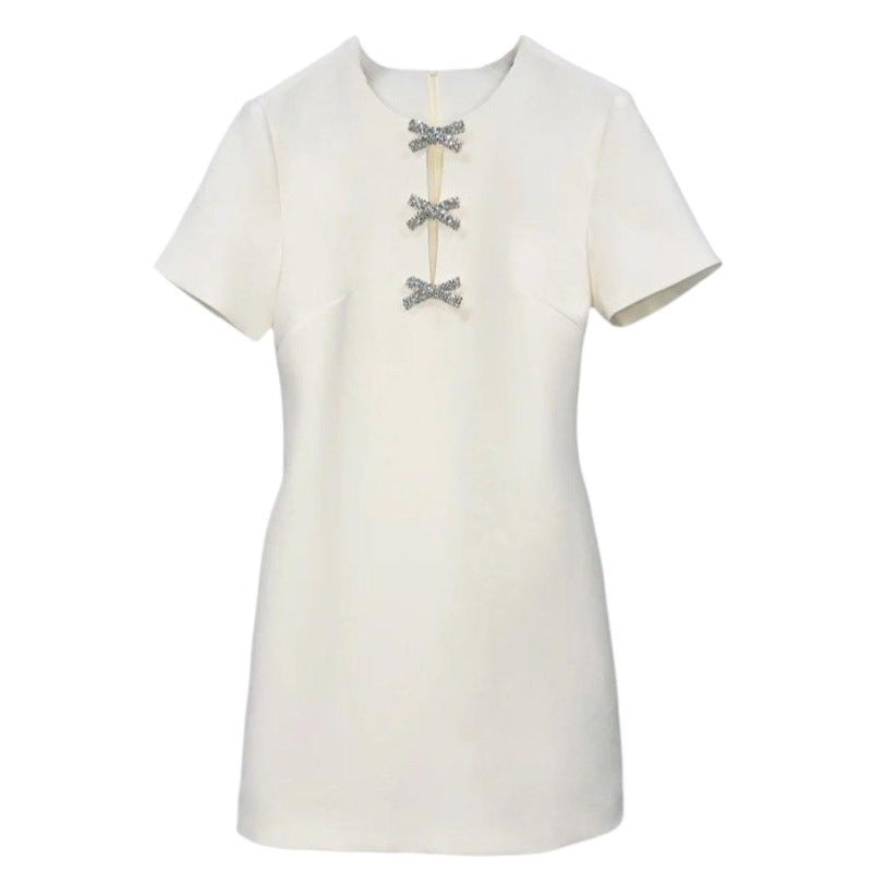A-line short sleeve dress, view 5 - MRSLM