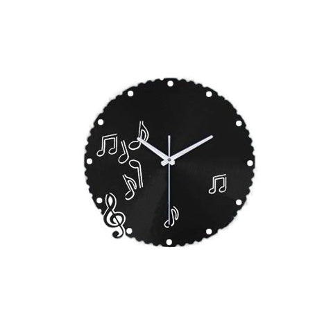 black notes wall clock, view 6 - MRSLM