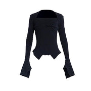 square collar knit sweater, view 7 - MRSLM