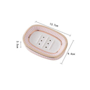 nordic gold inlay ceramic soap holder, view 5 - MRSLM