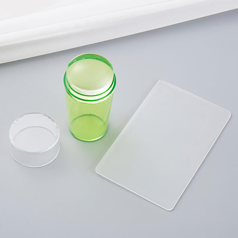 silicone nail art stamper set with scraper, view 10 - MRSLM