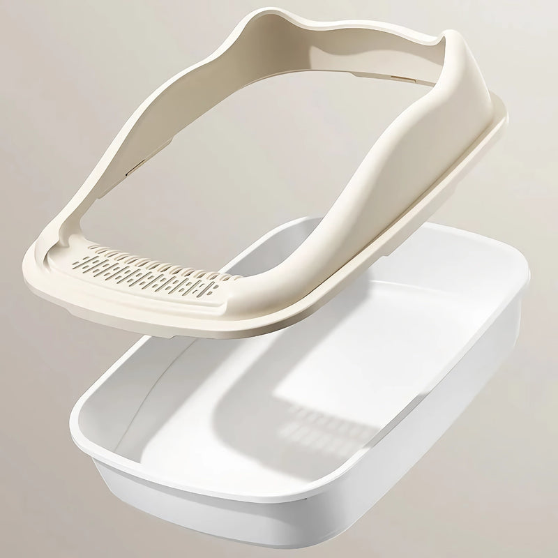 semi-closed cat litter box with scoop, view 9 - MRSLM