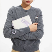 split leather clutch bag, view 5 - MRSLM