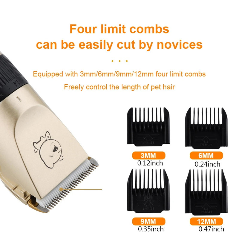 USB rechargeable pet hair grooming clipper, view 4 - MRSLM