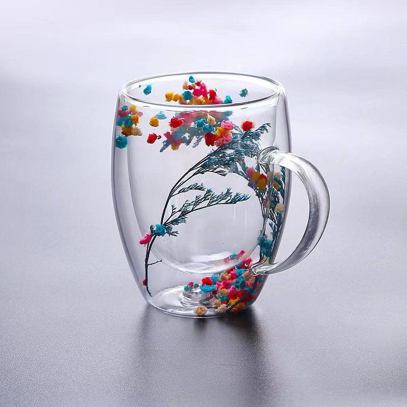 double wall glass tea mug with handle - MRSLM