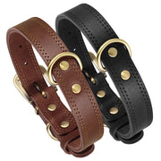 adjustable real leather dog collar, view 8 - MRSLM